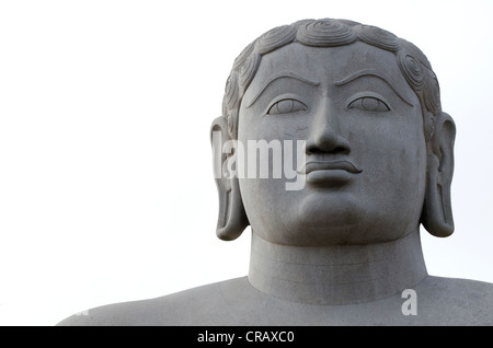 La statue de saint jaïn Gomateshwara, Sravanabelagola, Hassan district, Karnataka, Inde du Sud, Inde, Asie Banque D'Images