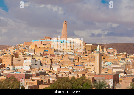 Le village de Ghardaïa dans le site du patrimoine mondial de l'Algérie, M'zab, Afrique Banque D'Images