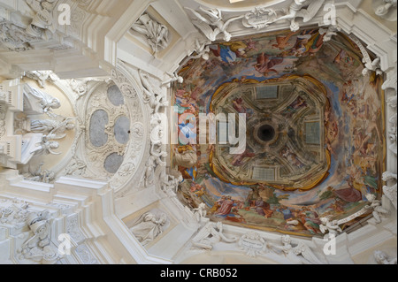 Fresque au plafond, église Santa Maria del Sasso, Lugano, Tessin, Suisse, Europe Banque D'Images