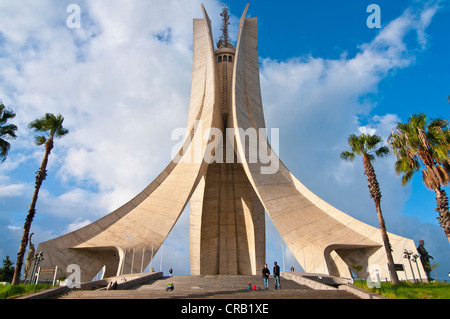 Le Monument des Martyrs à Alger, Algérie, Afrique Banque D'Images