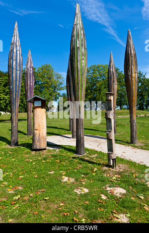 L'Apiculture ruche d'abeilles sauvages, de l'apiculture ruche tours, Bad Rappenau, Bade-Wurtemberg, Allemagne, Europe Banque D'Images