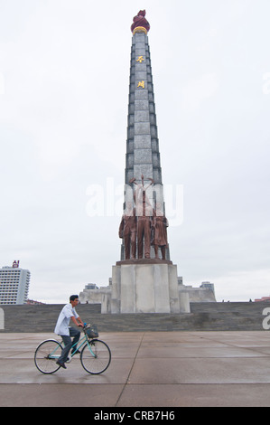 La tour Juche, Pyongyang, Corée du Nord, d'Asie Banque D'Images