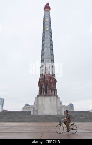 La tour Juche, Pyongyang, Corée du Nord, d'Asie Banque D'Images