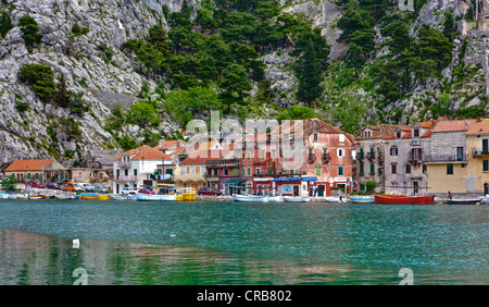 Baie de Supetar, rivière Cetina, Dalmatie centrale, Dalmatie, côte Adriatique, Croatie, Europe, PublicGround Banque D'Images