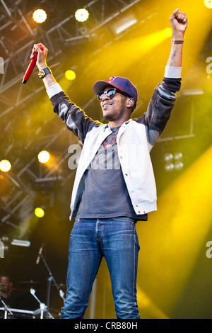 L'acteur américain et le rappeur Kid Cudi performing live at Heitere Open Air festival à Zofingen, Suisse, Europe Banque D'Images