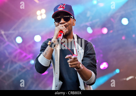 L'acteur américain et le rappeur Kid Cudi performing live at Heitere Open Air festival à Zofingen, Suisse, Europe Banque D'Images