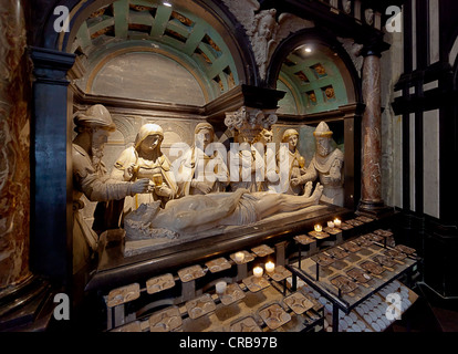 Vue de l'intérieur, la cathédrale de San Michel, Saint Michel et Sainte Gudule, Place de la cathédrale Sainte-Gudule, à Bruxelles, Belgique, Benelux Banque D'Images