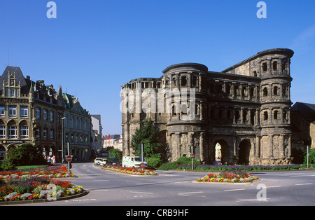 Porta Nigra de Trèves, Moselle, Rhénanie-Palatinat, Allemagne, Europe Banque D'Images