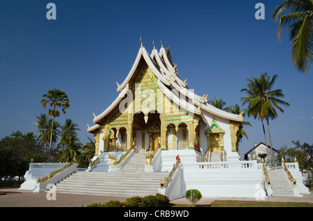 Palais Royal, le Musée National, le temple, Luang Prabang, Laos, Indochine, Asie Banque D'Images