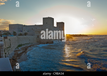 Château de Trani, la forteresse de Trani, Pouilles, Pouilles, Italie du Sud, Italie, Europe Banque D'Images