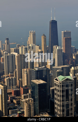 View of John Hancock Center, 900 North Michigan, skyscraper, Chicago, Illinois, United States of America, USA Banque D'Images