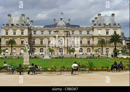 Palais du Luxembourg, palace, Parc Jardin du Luxembourg, Paris, France, Europe, PublicGround Banque D'Images