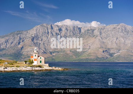 Le phare sur l'île de Hvar, Croatie, Dalmatie, Croatie, Europe Banque D'Images