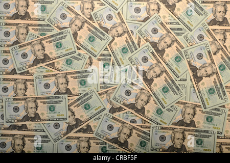 US Dollar bills ou de billets Banque D'Images