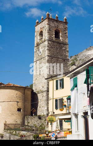 Village de montagne de Colonnata dans Carrara, Toscane, Italie, Europe Banque D'Images