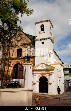 De l'église Iglesia de la Merced, dans la vieille ville, Casco Viejo, Panama, Panama, Amérique Centrale Banque D'Images