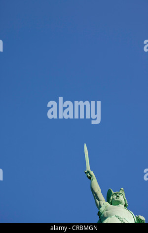 Hermannsdenkmal monument, commémorant Arminius, chef de l'Cherusci germaniques, près de dans le sud de la forêt de Teutoburg Banque D'Images