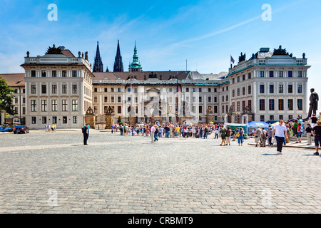 Le Château de Prague, Hradcany Square, quartier du château Hradcany, Prague, République Tchèque, Europe Banque D'Images
