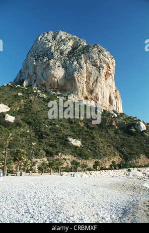 Volcan Penon de Ifach, Calpe, bouchon de l'Espagne. Banque D'Images