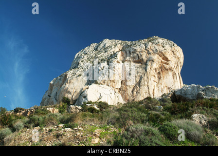 Volcan Penon de Ifach, Calpe, bouchon de l'Espagne. Banque D'Images