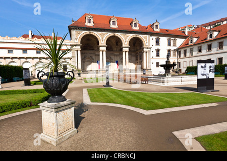 Palais Wallenstein et le jardin du château, le quartier historique, Prague, République Tchèque, Europe Banque D'Images