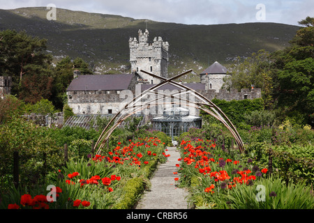 Jardin clos, Château et Jardins de Glenveagh, le parc national de Glenveagh, comté de Donegal, Irlande, Europe Banque D'Images