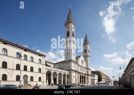 Ludwigskirche, Catholique paroisse et Église de l'Université Saint-Louis, Ludwigstrasse, Munich, Haute-Bavière, Bavaria, PublicGround Banque D'Images