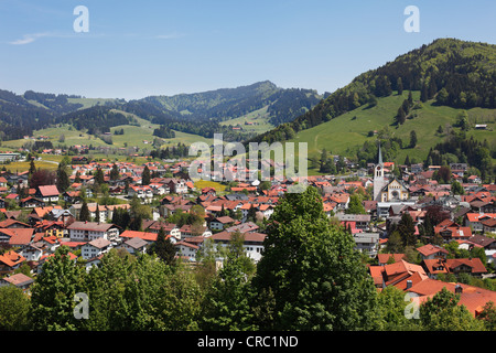 Oberstaufen, supérieur, Allgaeu Bayerisch souabe, Allgaeu, Bavaria, Germany, Europe, PublicGround Banque D'Images