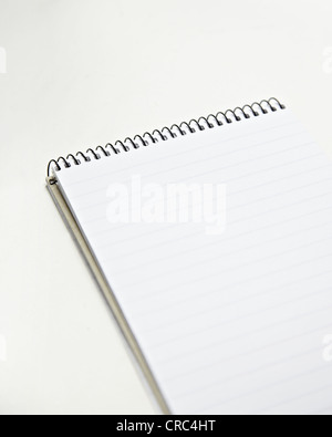 Vide anneau relie bordée application Notes sur fond blanc Banque D'Images