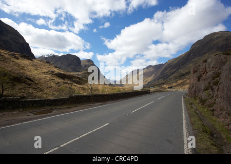 Sur l'A82 route à travers glencoe highlands scotland uk Banque D'Images