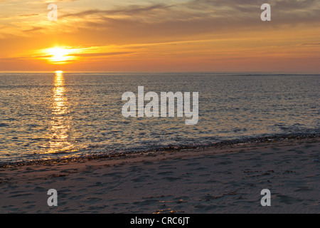 Coucher du soleil à Barabhas (Hébrides extérieures) Banque D'Images