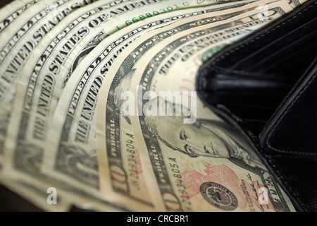 Dollar Bills, Notes, Monnaie US Dollars Banque D'Images