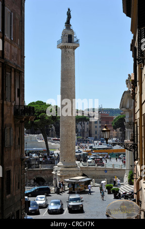 Dans la colonne de Trajan Forum de Trajan, Via dei Fori Imperiali, Rome, Latium, Italie, Europe Banque D'Images