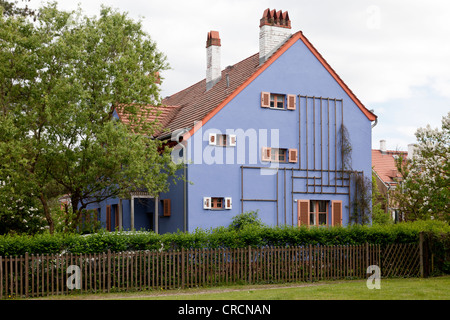 Gartenstadt Falkenberg Housing Estate, également connu comme Tuschkastensiedlung, construit entre 1913 et 1934 par l'architecte Bruno Taut, Banque D'Images