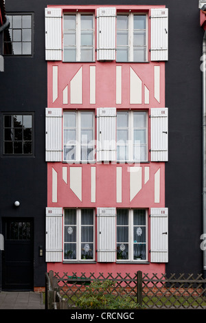 Gartenstadt Falkenberg Housing Estate, également connu comme Tuschkastensiedlung, construit entre 1913 et 1934 par l'architecte Bruno Taut, Banque D'Images