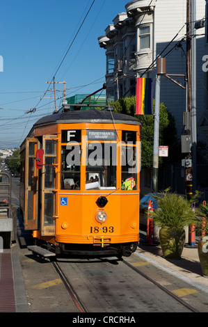 F-Line Trolley, Castro, San Francisco, California, USA Banque D'Images