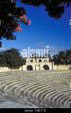 Dans l'amphithéâtre Altos de Chavon, République dominicaine, mer des Caraïbes Banque D'Images