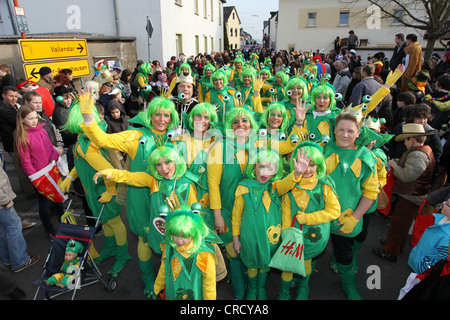 Carnaval, Jeudi Gras parade à Weitersburg, Rhénanie-Palatinat, Allemagne, Europe Banque D'Images