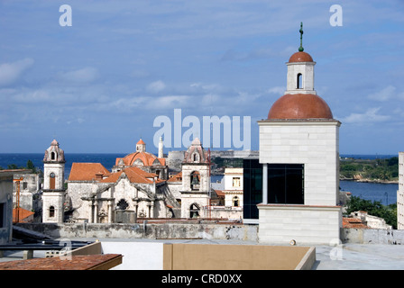 Vue de l'hôtel Ambos Mundos, Cuba, mer des Caraïbes, La Habana Banque D'Images