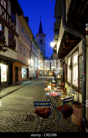 Merchants' à pont, maisons, Erfurt, Thuringe, Allemagne, Europe, PublicGround Banque D'Images