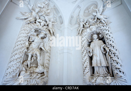 Europe Italie,Cilento, Padula, la chartreuse de San Lorenzo, détail Banque D'Images