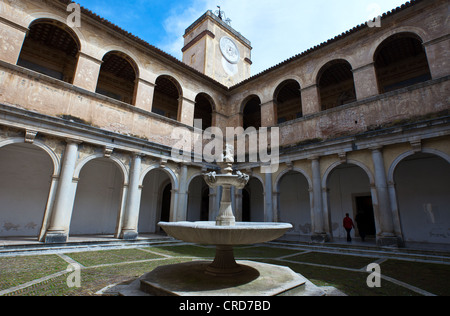 Europe Italie,Campania Cilento, Padula, la chartreuse de San Lorenzo Cloître Banque D'Images