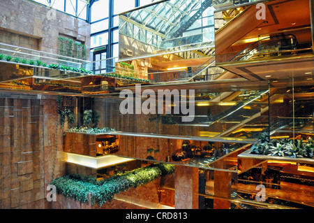 Atrium de la Trump Tower à la 5e Avenue, USA, New York, Manhattan Banque D'Images