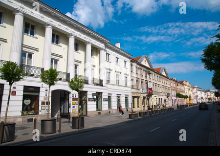 La rue Nowy Swiat Srodmiescie le centre de Varsovie Pologne Europe Banque D'Images