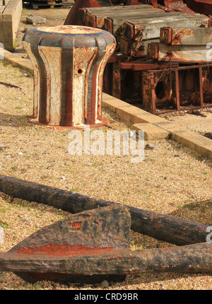 Vintage ancres de vieux navires de guerre navale Banque D'Images