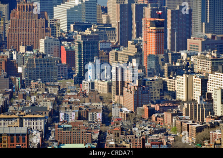 Vue depuis l'Empire State Building sur Midtown, USA, New York, Manhattan Banque D'Images