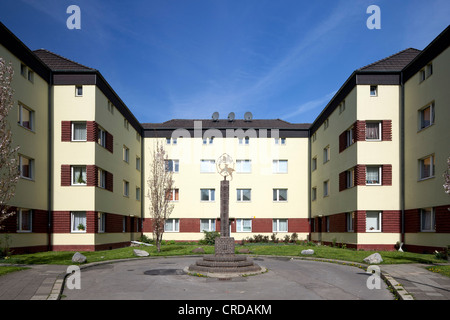 Talstrasse Housing Estate, Aix-la-Chapelle, Rhénanie du Nord-Westphalie, Allemagne, Europe, PublicGround Banque D'Images