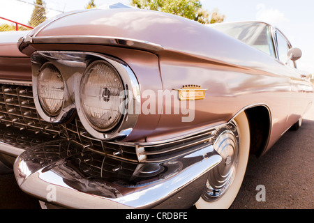 Vintage 1960 Cadillac Eldorado phares et badge - California USA Banque D'Images