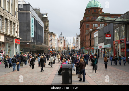 Argyle Street shopping, dans le centre de Glasgow scotland uk Banque D'Images