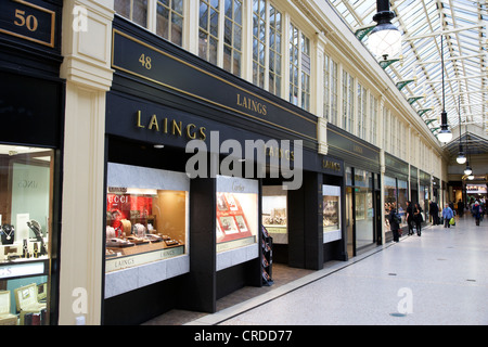 L'Argyll Arcade Arcade victorienne boutiques bijoutiers surtout glasgow scotland uk Banque D'Images